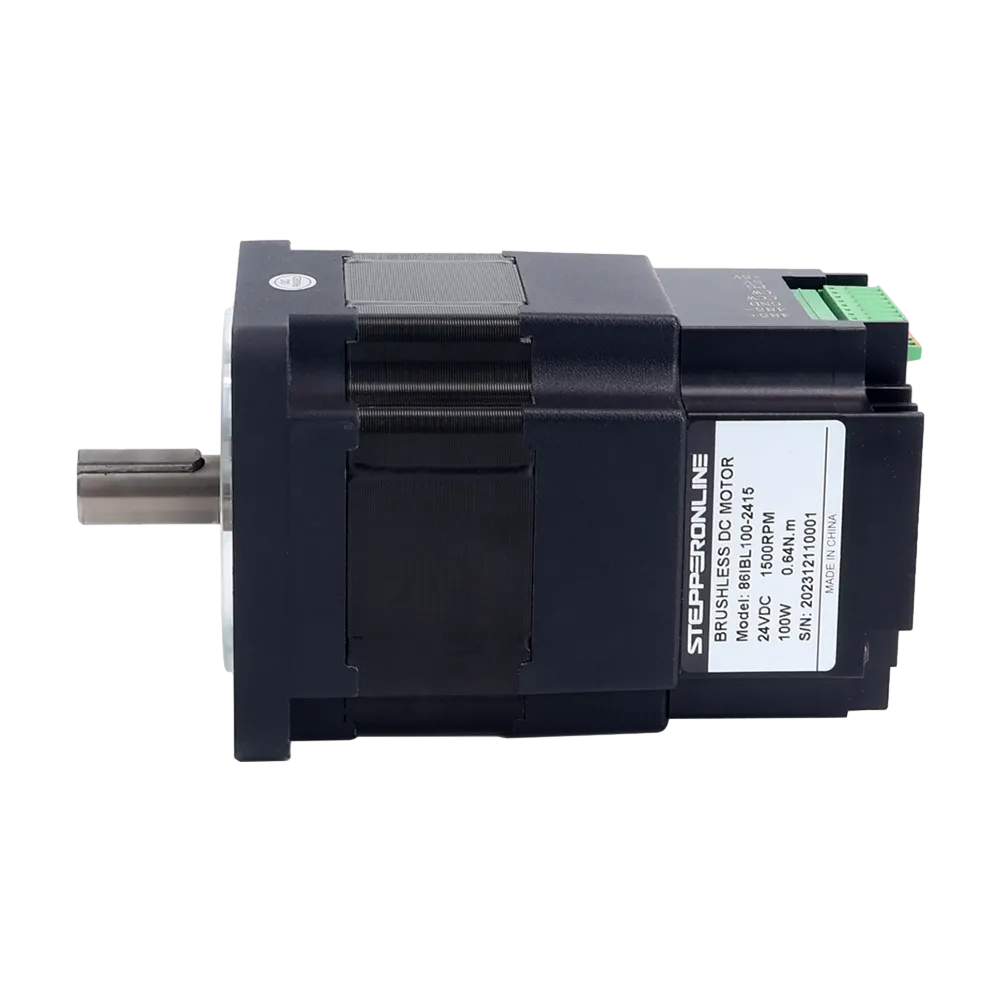 Integrated Brushless DC Motor 24V 1500RPM 0.64Nm 100W 4.17A with Driver