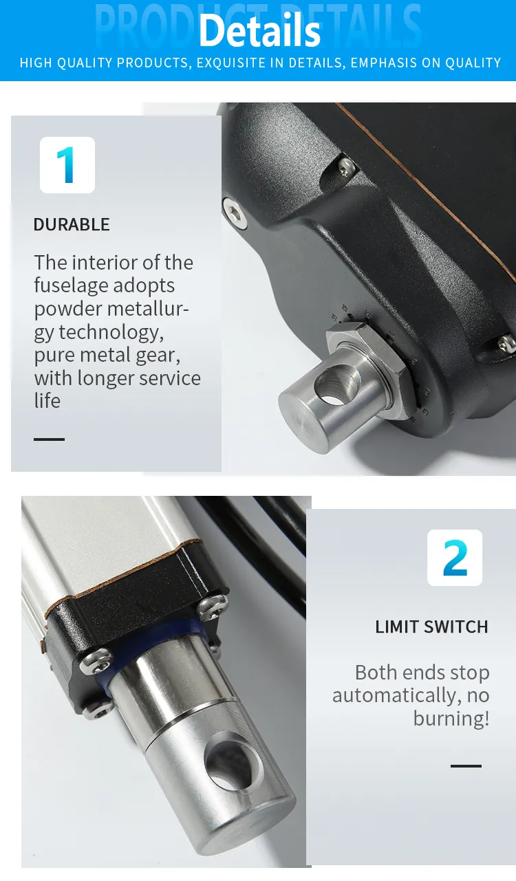 12V-72V 12000N 5mm/s-60mm/s linear actuator