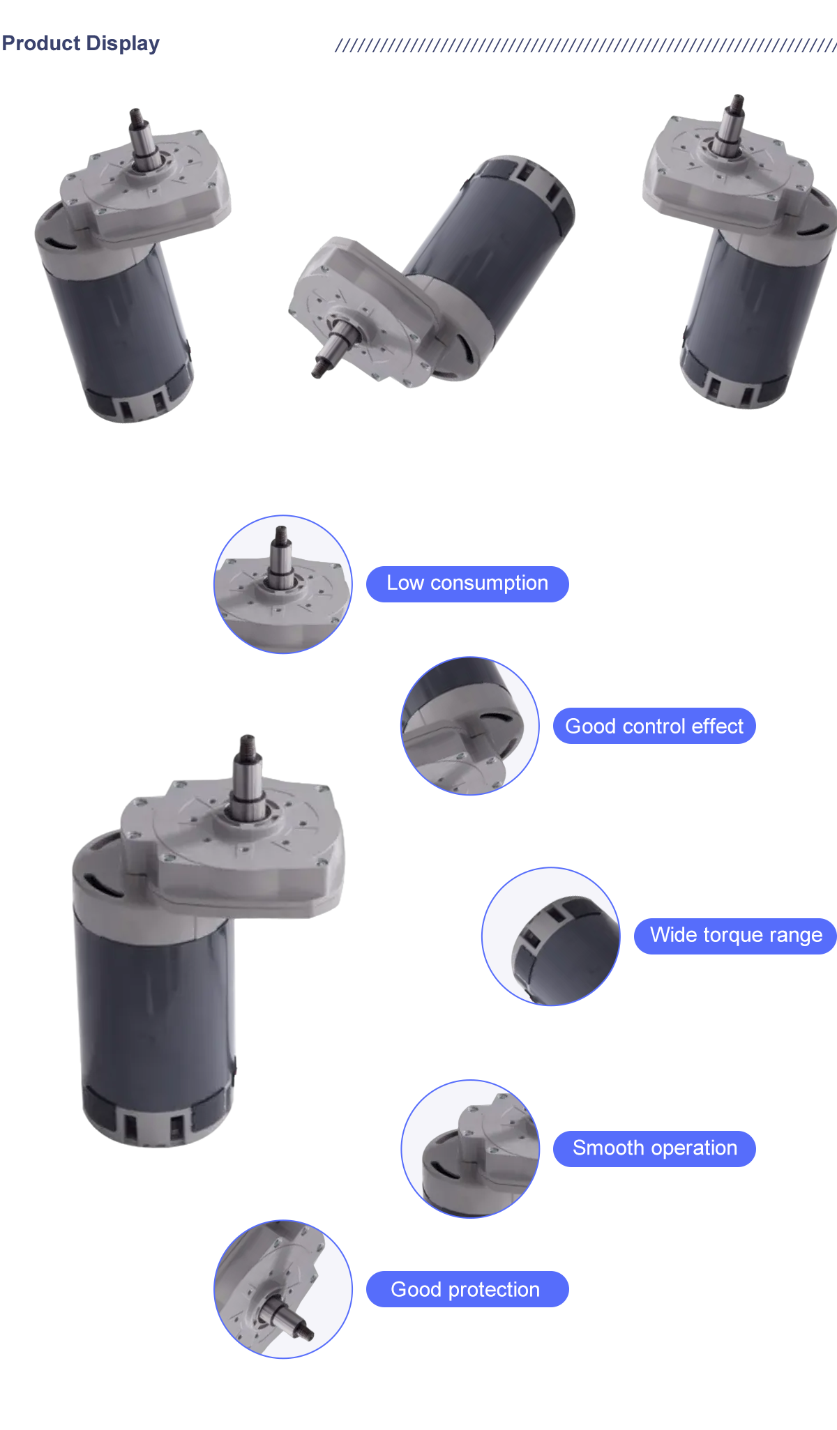 550W 24V Brushed DC High torque Motor