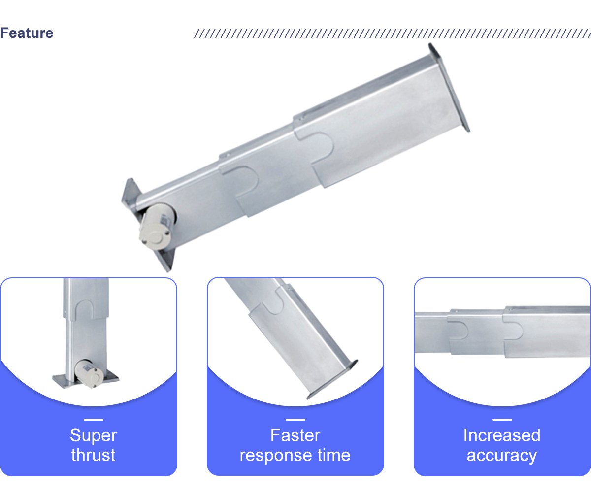 12-24V 2000N electric lifting column silent linear actuator