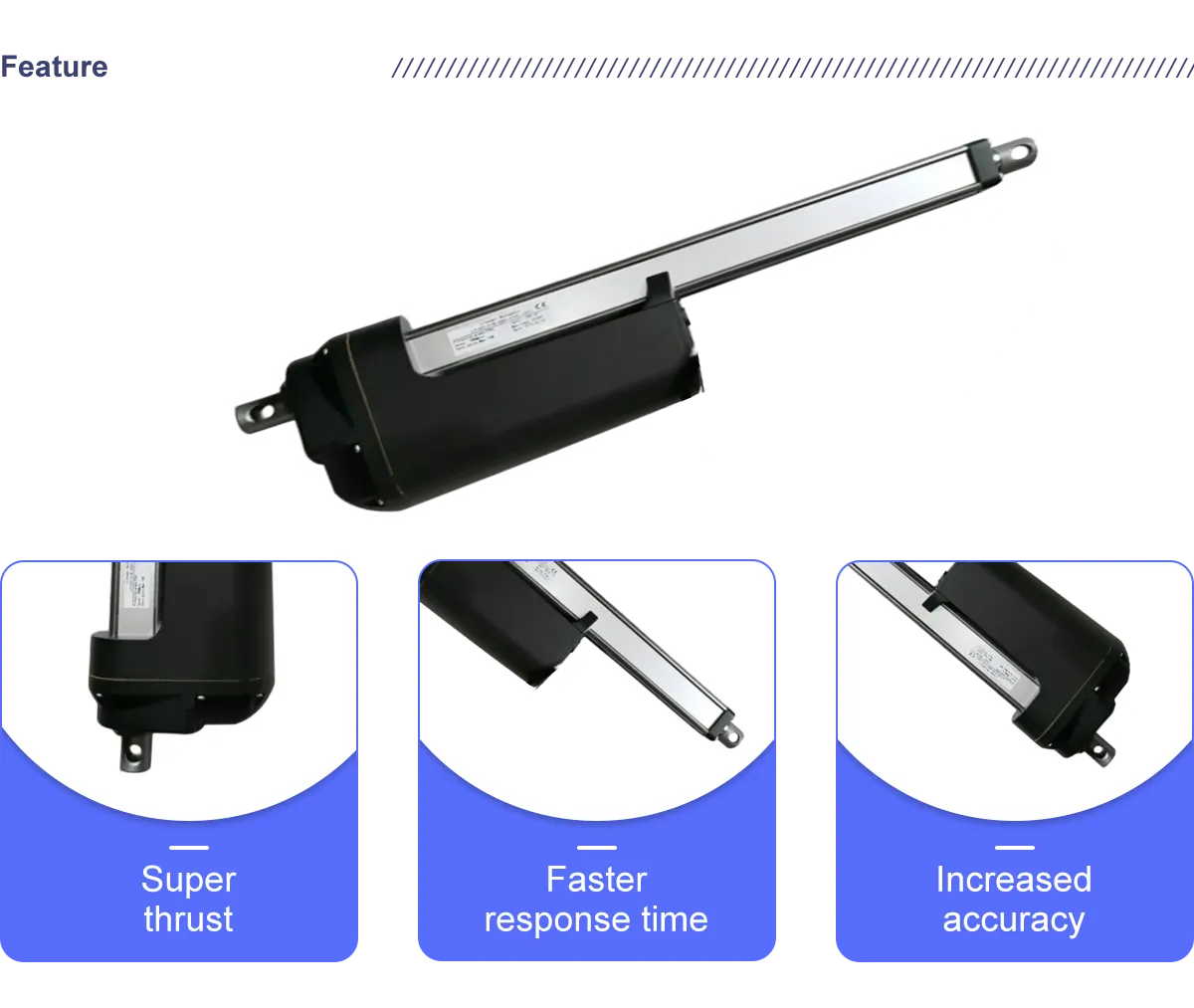 12V-72V 12000N 5mm/s-60mm/s linear actuator